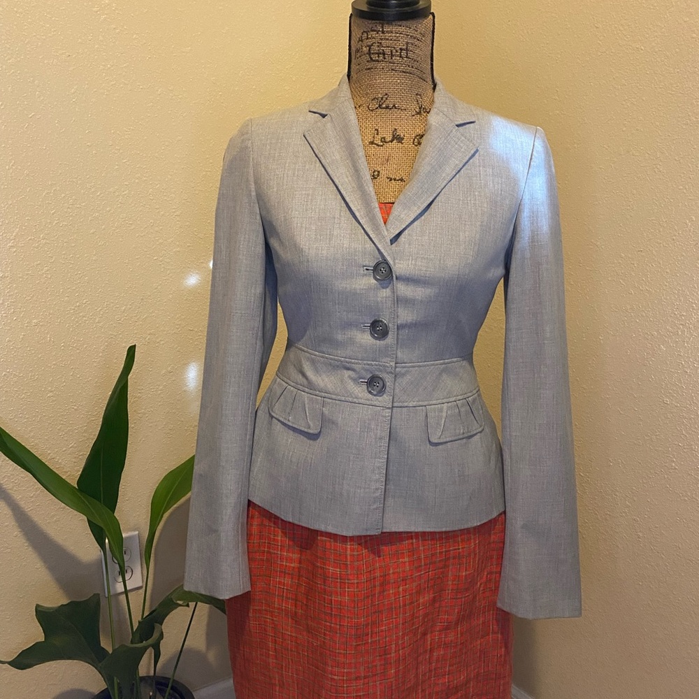 Loft blazer suit jacket light grey